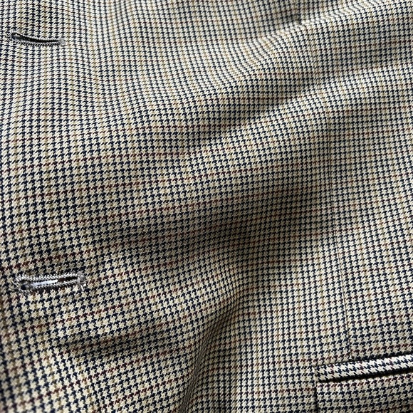 Vintage Nautica 100% Wool Houndstooth Blazer Sports Coat - Picture 3 of 8